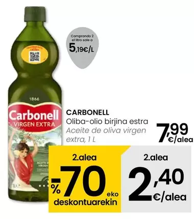 Oferta de Carbonell - Aceite De Oliva Virgen Extra por 7,99€ en Eroski