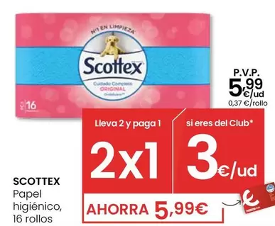 Oferta de Scottex - Papel Higienico por 5,99€ en Eroski