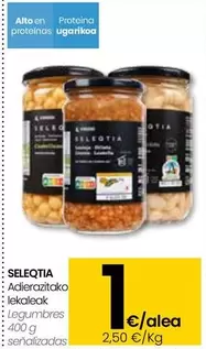 Oferta de Seleqtia - Legumbres por 1€ en Eroski