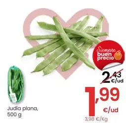 Oferta de Judia Plana por 1,99€ en Eroski