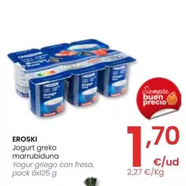 Oferta de Eroski - Yogur Griego Con Fresa por 1,7€ en Eroski