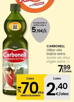 Oferta de Carbonell - Aceite De Oliva Virgen Extra por 7,99€ en Eroski