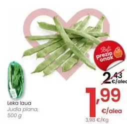 Oferta de Judia Plana por 1,99€ en Eroski