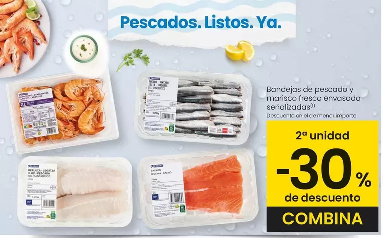 Oferta de Bandejas De Pescado Y Marisco Fresco Envasado  en Eroski