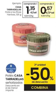 Oferta de Casa Tarradellas - Paté A Las Finas Hierbas por 1,15€ en Eroski