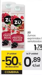 Oferta de Zü - Zumos Exprimidos por 1,79€ en Eroski