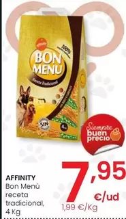 Oferta de Affinity - Bon Menú Receta Tradicional por 7,95€ en Eroski