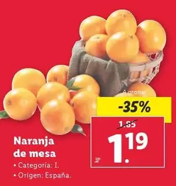 Oferta de Naranja De Mesa por 1,19€ en Lidl