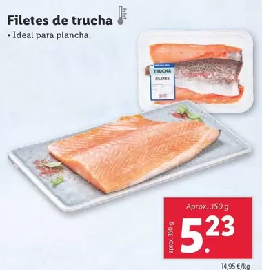 Oferta de Filetes De Trucha por 5,23€ en Lidl