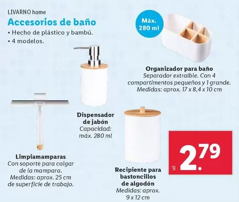 Oferta de Livarno Home - Accesorios De Baño por 2,79€ en Lidl