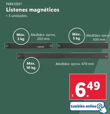 Oferta de Parkside - Listones Magneticos por 6,49€ en Lidl