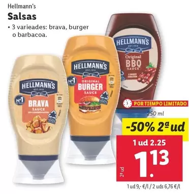 Oferta de Hellmann's - Salsas por 2,25€ en Lidl