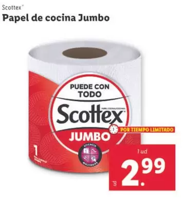 Oferta de Scottex - Papel De Cocina Jumbo por 2,99€ en Lidl