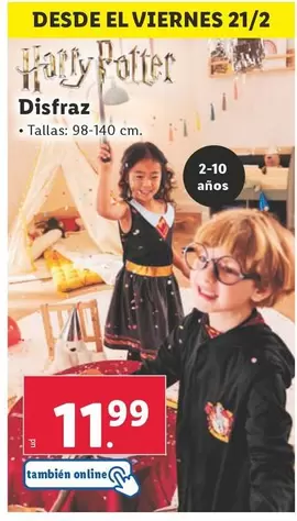 Oferta de Disfraz por 11,99€ en Lidl