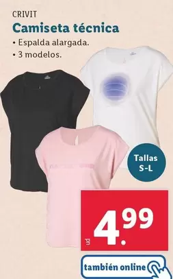 Oferta de Crivit - Camiseta Tecnica por 4,99€ en Lidl