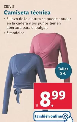 Oferta de Crivit - Camiseta Tecnica por 8,99€ en Lidl