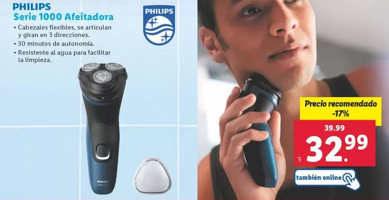 Oferta de Philips - Serie 1000 Afeitadora por 32,99€ en Lidl