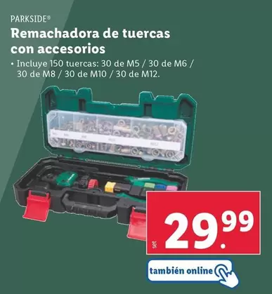 Oferta de Parkside - Remachadora De Tuercas Con Accesorios por 29,99€ en Lidl