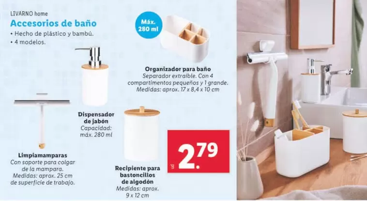 Oferta de Livarno Home - Accesorios De Bano por 2,79€ en Lidl