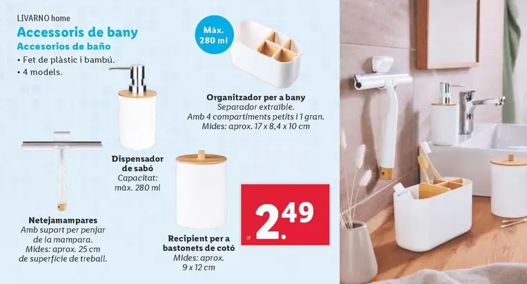 Oferta de Livarno Home - Accesorios De Bano por 2,49€ en Lidl