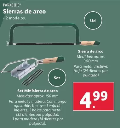 Oferta de Parkside - Sierra De Arco por 4,99€ en Lidl