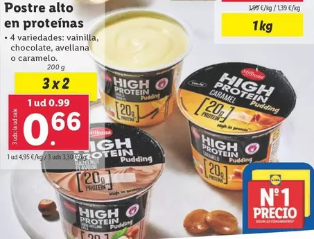 Oferta de Milbona - Postre Alto En Proteinas por 0,99€ en Lidl