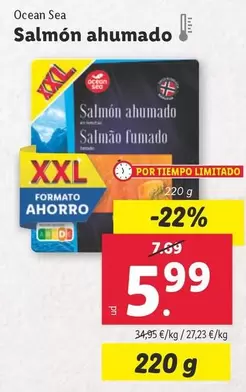 Oferta de Ocean Sea - Salmón Ahumado por 5,99€ en Lidl