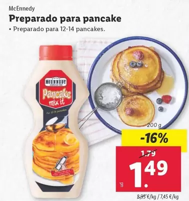 Oferta de Mcennedy - Preparado Para Pancake por 1,49€ en Lidl