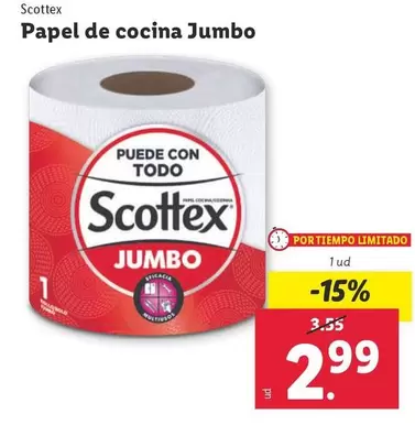 Oferta de Scottex - Papel De Cocina Jumbo por 2,99€ en Lidl