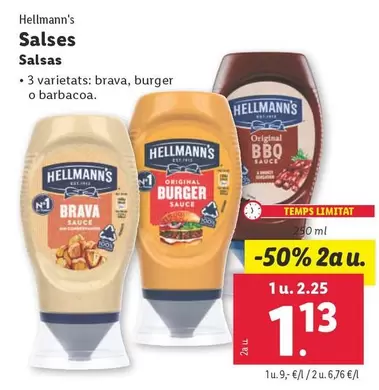 Oferta de Hellmann's - Salsas por 2,25€ en Lidl