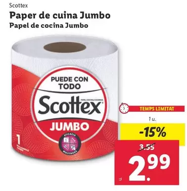 Oferta de Scottex - Paper De Cuina Jumbo por 2,99€ en Lidl