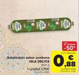 Oferta de Delice - Salchichon Sabor Aceituna por 1,75€ en Carrefour