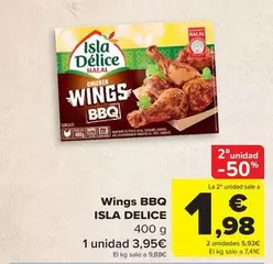 Oferta de Delice - wings BBQ por 3,95€ en Carrefour