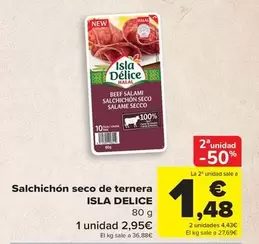 Oferta de Salami - Salchichon Seco De Ternera por 2,95€ en Carrefour