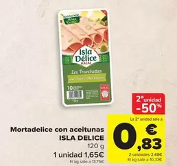 Oferta de Tranchettes - Mortadelice Con Aceitunas por 1,65€ en Carrefour