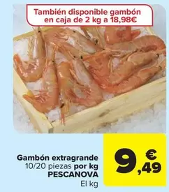 Oferta de Pescanova - Gambon Extragrande por 9,49€ en Carrefour Market