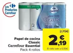 Oferta de Carrefour - Papel De Cocina Classic Essential por 2,19€ en Carrefour Market