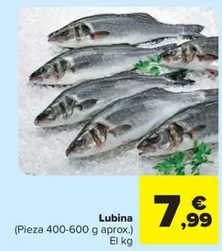 Oferta de Lubina por 7,99€ en Carrefour Market