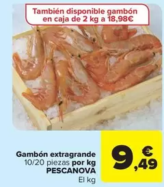 Oferta de Pescanova - Gambon Extragrande por 9,49€ en Carrefour Market