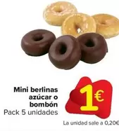 Oferta de Mini Berlinas Azucar O Bombon por 1€ en Carrefour Market