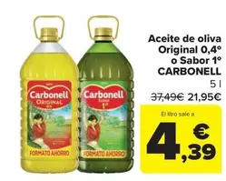 Oferta de Carbonell - Aceite De Oliva Original 0,4o O Sabor 1o por 4,39€ en Carrefour Market