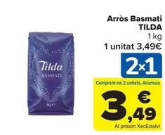 Oferta de Tilda - Arros Basmati por 3,49€ en Carrefour Market