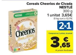 Oferta de Nestlé - Cereals Cheerios De Civada por 3,65€ en Carrefour Market