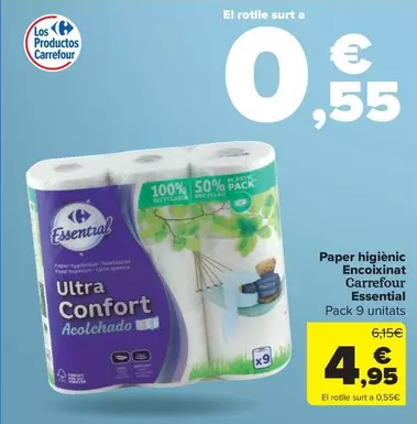 Oferta de Carrefour - Paper Higienic Encoixinat Essential por 4,95€ en Carrefour Market