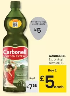 Oferta de Carbonell - Extra Virgin Olive Oil por 7,68€ en Eroski