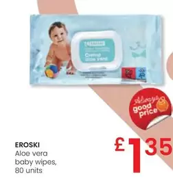 Oferta de Eroski - Aloe Vera Baby Wipes por 1,35€ en Eroski