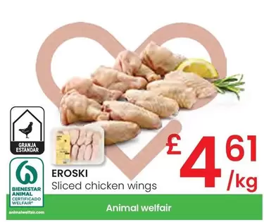 Oferta de Eroski - Sliced Chicken Wings  por 4,61€ en Eroski