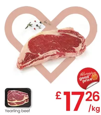 Oferta de Yearling Beef  por 17,26€ en Eroski