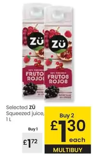 Oferta de Zü - Squeezed Juice por 1,72€ en Eroski