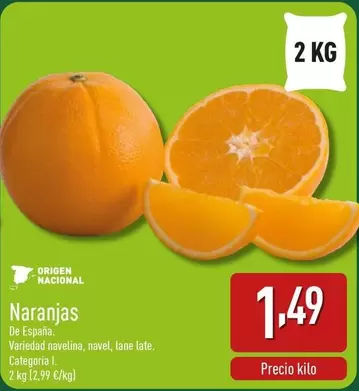 Oferta de Naranjas por 1,49€ en ALDI